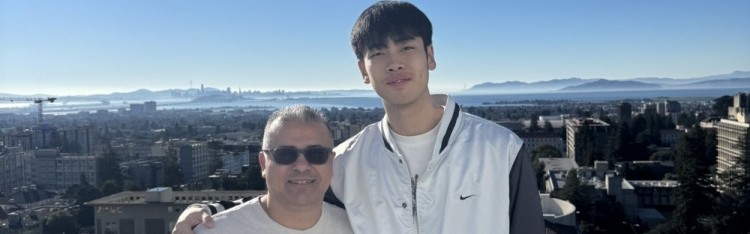 KAIYUN ET-主教练Zedan晒照：和张博源一起访问加州大学伯克利分校！